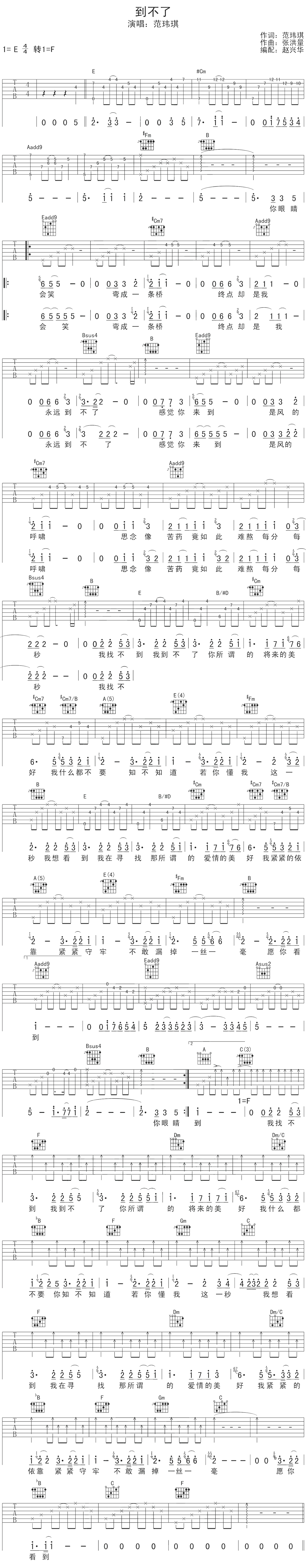 《死不了》吉他谱有大横按左手和弦位置怎么按_C调简易版前奏怎么弹_简单吉他谱教学 - 吉他简谱